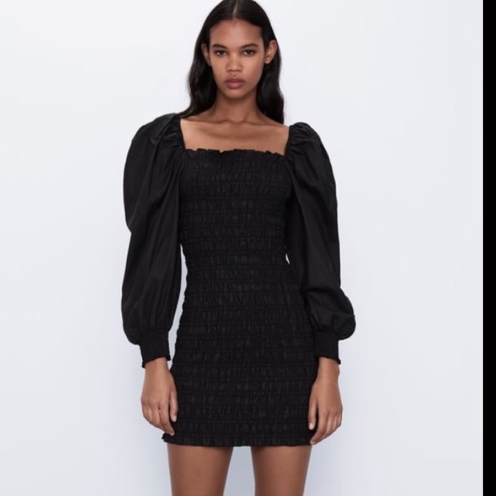 NWT Zara Black Mini Dress S - XS